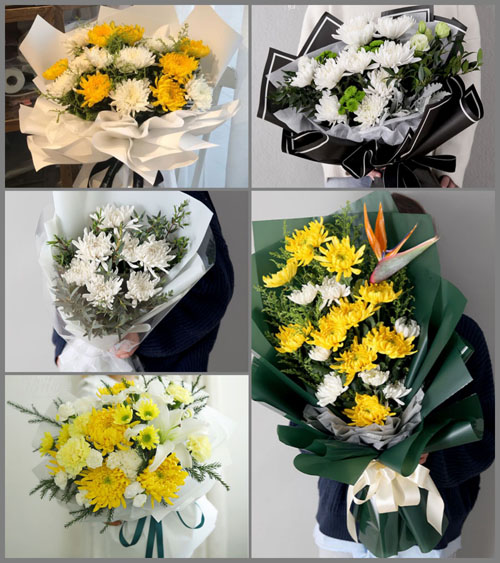 山东莱芜莱城区雪野镇白事花束代送